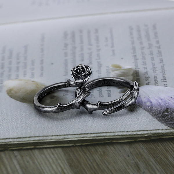 Handmade Sterling Silver Couple Rings Lovers Rings Jewelry Accessories Women Men adorable