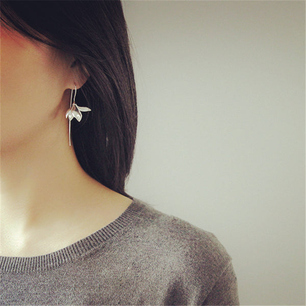 Handmade Sterling Silver Hook Dangle Earrings Jewelry Accessories Gifts Women chic
