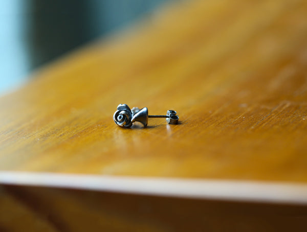 Handmade Sterling Silver Stud Earrings Unique Jewelry Gifts Accessories Women fashionable