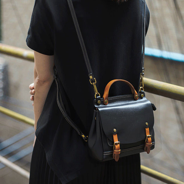 Handmade Women's Genuine Leather Satchel Backpack Purse Cross Shoulder  Bag For Women Boutique