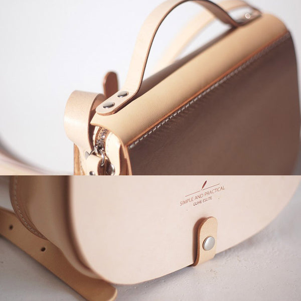 Handmade Women's Leather Crossbody Saddle Bag Small Purse for Women Boutique
