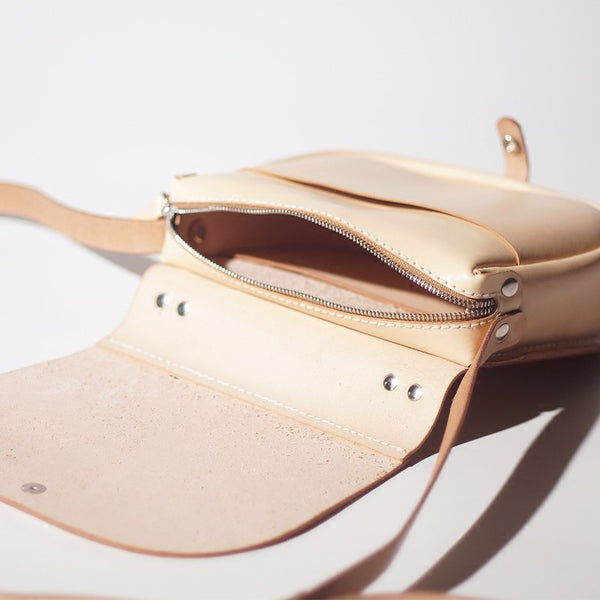 Handmade Women's Leather Crossbody Saddle Bag Small Purse