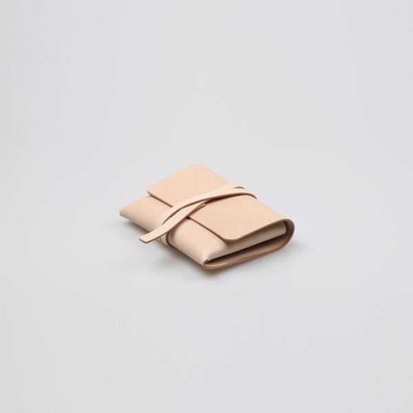 Handmade Womens Beige Small Leather Wallets Coin Purse for Women Accessories