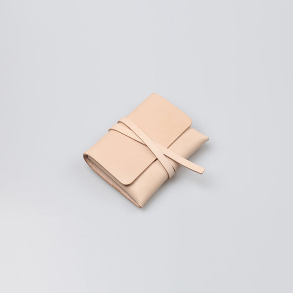 Handmade Womens Beige Small Leather Wallets Coin Purse for Women beautiful