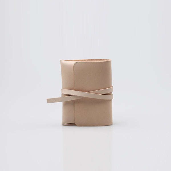 Handmade Womens Beige Small Leather Wallets Coin Purse for Women chic