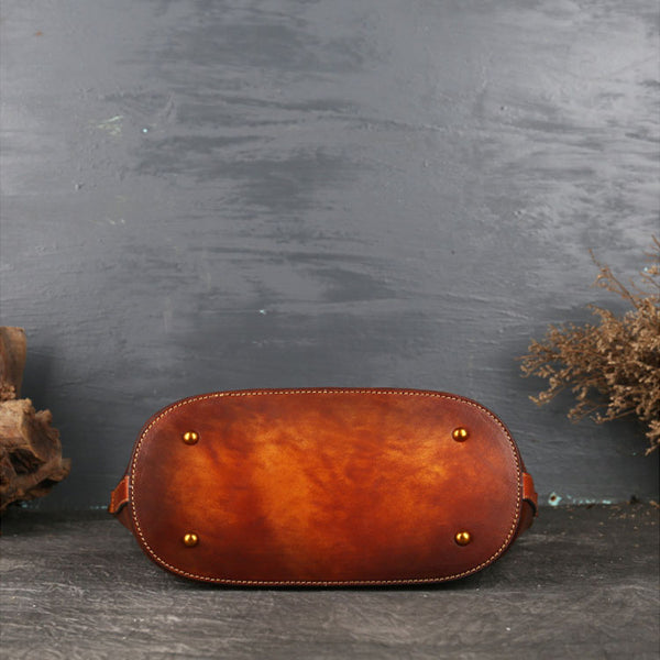 Handmade Womens Embossed Leather Tote Bag Shoulder Handbags For Women Best