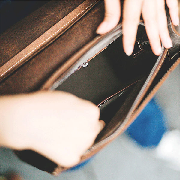 Handmade Womens Leather Backpack Bag Laptop Backpacks Book Bag Purse for Women black