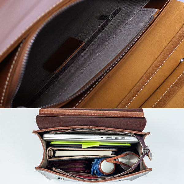 Handmade Womens Leather Backpack Bag Laptop Backpacks Book Bag Purse for Women fashion