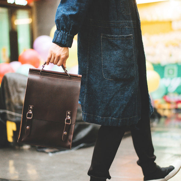 Handmade Womens Leather Backpack Bag Laptop Backpacks Book Bag Purse for Women quality