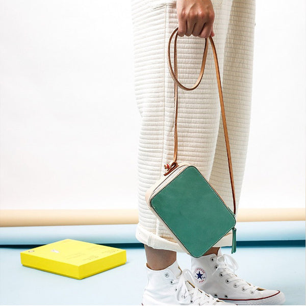 Handmade Womens Leather Crossbody Bags Cute Shoulder bag for Women fashion