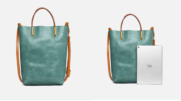 Handmade Womens Leather Work Tote Bag Handbags For Women Minimalist