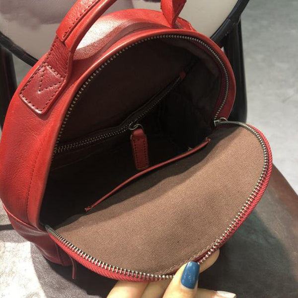 Handmade Womens Nice Leather Backpacks Small Rucksack Purse for Women Designer