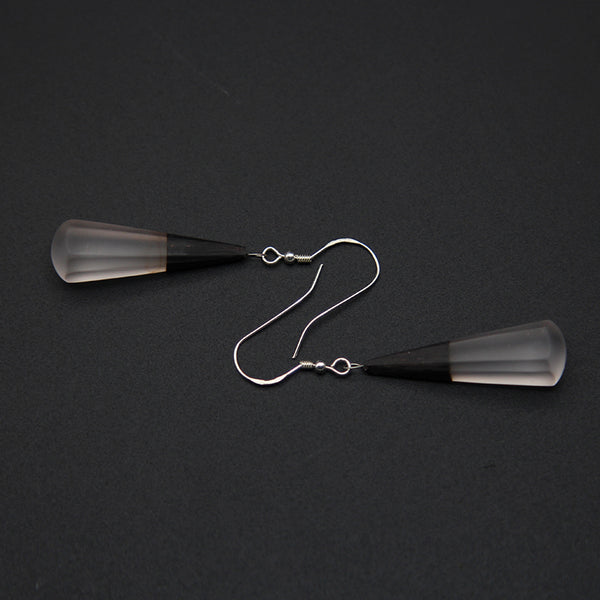 Handmade Wood and Resin Sterling Silver Drop Earrings Unique Jewelry Accessories Gift for Women Men
