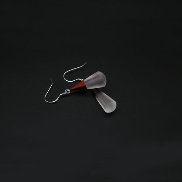 Handmade Wood Resin Silver Drop Earrings Unique Jewelry Accessories Gift Women Men nice