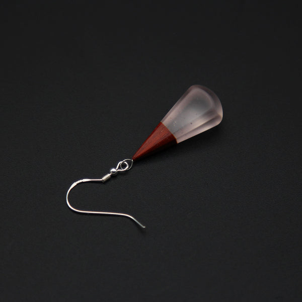 Handmade Wood Resin Silver Drop Earrings Unique Jewelry Accessories Gift Women Men nice
