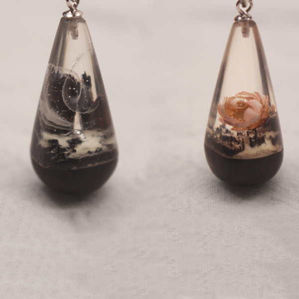 Herbage Wood Resin Unique Pendant Necklace Handmade Jewelry Accessories Women adorable