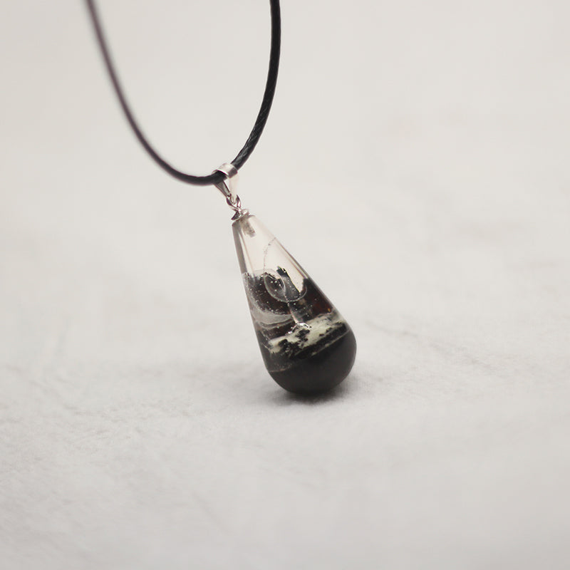 Herbage Wood Resin Unique Pendant Necklace Handmade Jewelry Accessories Women beautiful