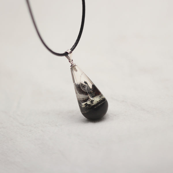 Herbage Wood Resin Unique Pendant Necklace Handmade Jewelry Accessories Women beautiful