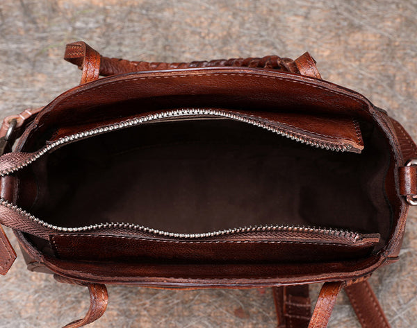 Hobo Leather Womens Fringe Crossbody Bag Purse Circle Bag for Women