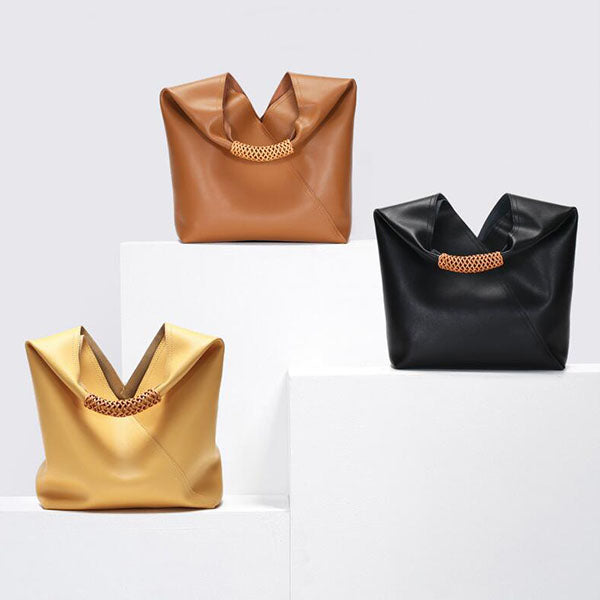 Hobo Style Women's Genuine Leather Handbags Shoulder Purse For Women