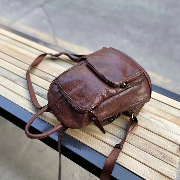 Ladies Anti Theft Leather Backpack Purse With Headphone Cable Hole Rucksack for Women Accessories