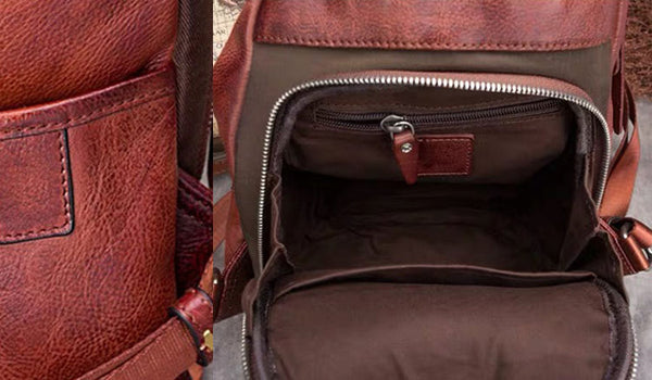 Ladies Anti Theft Leather Backpack Purse With Headphone Cable Hole Rucksack for Women Durable