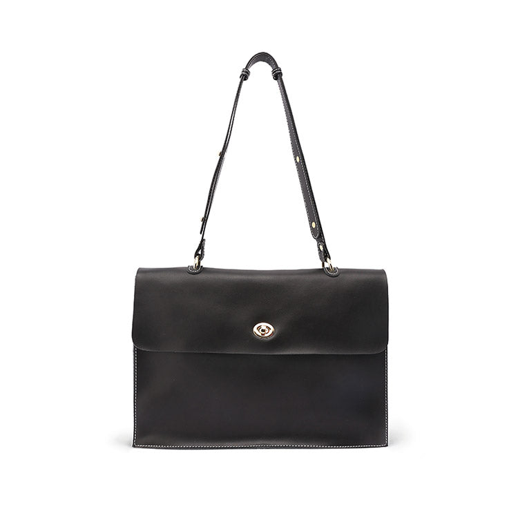 Ladies Black Leather Shoulder Bag Purse