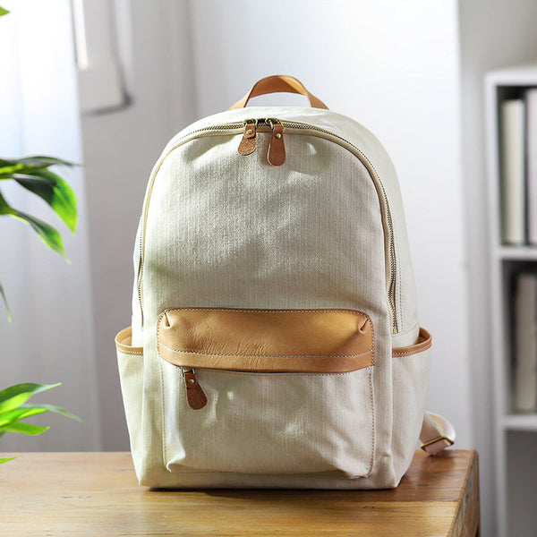 Ladies Canvas And Leather Backpack Small Rucksack Best