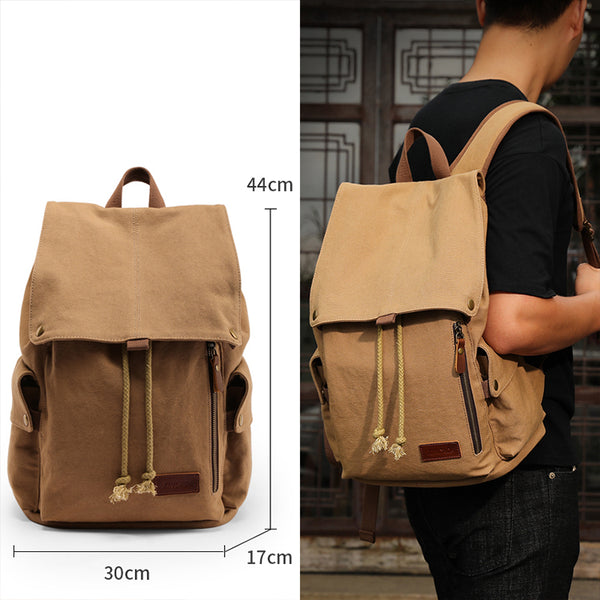 Ladies Canvas Drawstring Backpack Purse Travel Backpack Rucksack For Women Cute