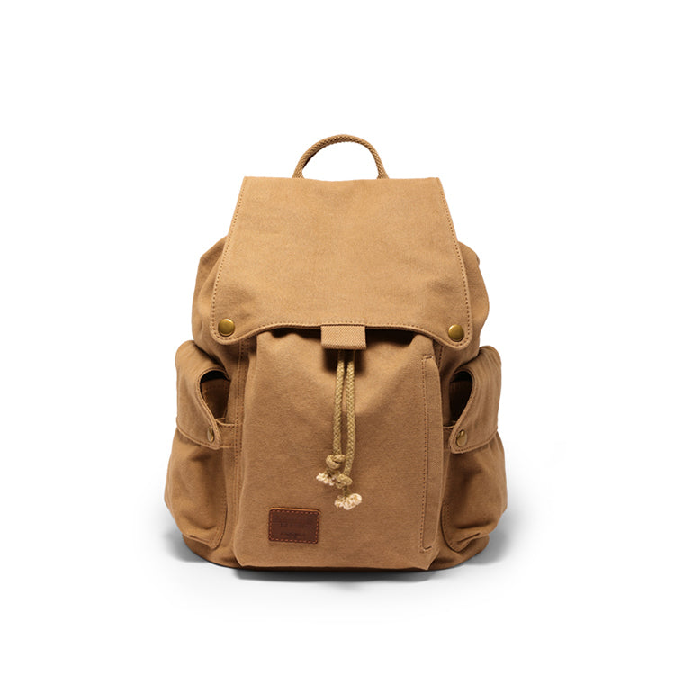 Ladies Canvas Drawstring Backpack Purse Travel Backpack Rucksack For Women Handmade