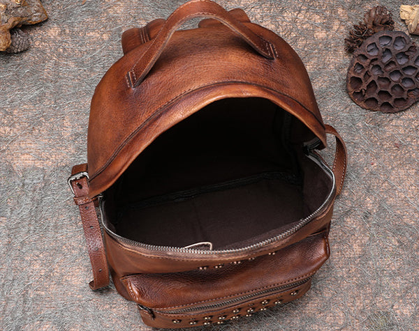 Ladies Designer Rivet Leather Backpack Bag Purse Cool Backpacks for Women Designer