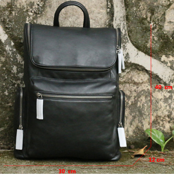 Vintage Ladies Genuine Leather Backpacks With Laptop Compartment Purse For Women
