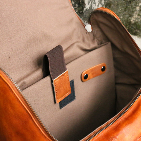 Ladies Large Leather Backpacks With Laptop Compartment Square Leather Backpack Purse For Women Inside