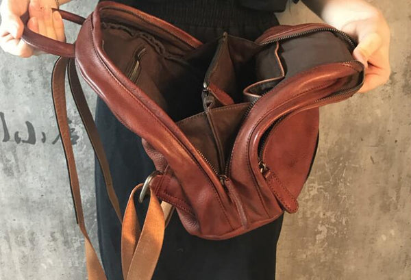 Small Ladies Leather Backpack Purse Rucksack Bag For Women Online