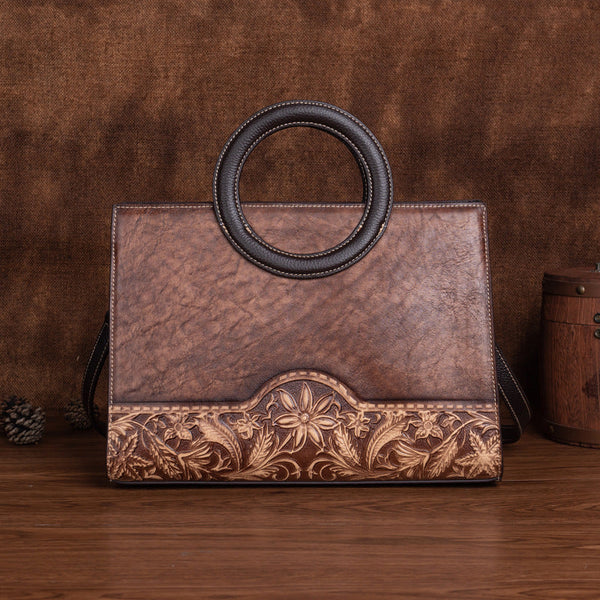 Ladies Leather Handbags Brown Shoulder Bag For Women Affordable