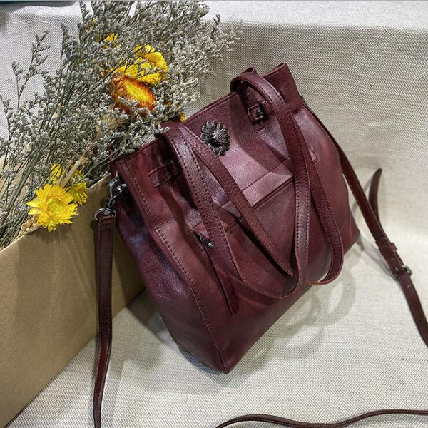 Ladies Leather Over The Shoulder Tote Bag Purse Handbags For Women Beautiful