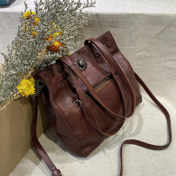 Ladies Leather Over The Shoulder Tote Bag Purse Handbags For Women Chic