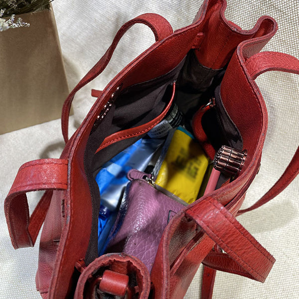 Ladies Leather Over The Shoulder Tote Bag Purse Handbags For Women Details