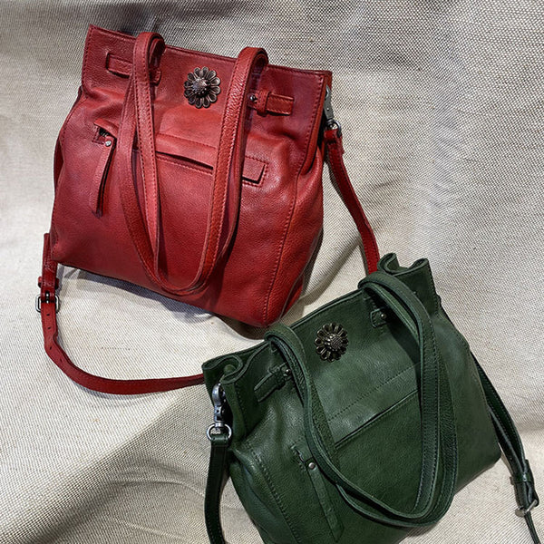 Ladies Leather Over The Shoulder Tote Bag Purse Handbags For Women Genuine Leather