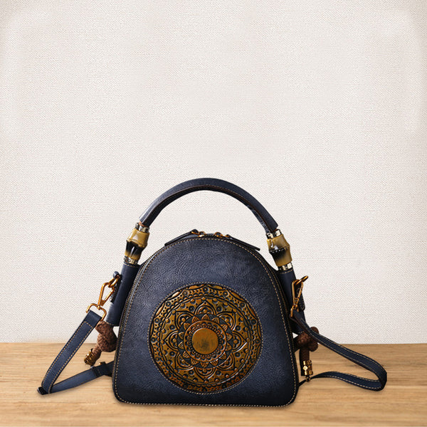 Ladies Embossed Leather Over The Shoulder Handbags Crossbody Sling Bag For Women Accessories