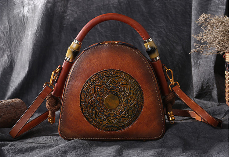 Ladies Embossed Leather Over The Shoulder Handbags Crossbody Sling Bag For Women Cool