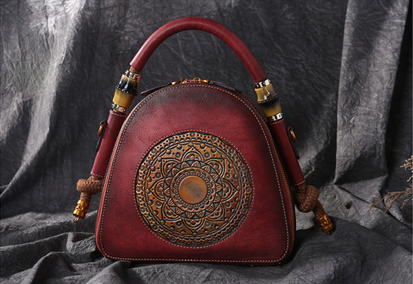 Ladies Embossed Leather Over The Shoulder Handbags Crossbody Sling Bag For Women Cowhide