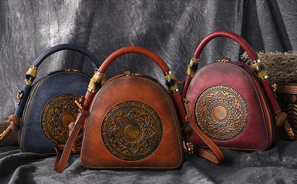 Ladies Embossed Leather Over The Shoulder Handbags Crossbody Sling Bag For Women Cute