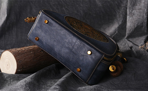 Ladies Embossed Leather Over The Shoulder Handbags Crossbody Sling Bag For Women Details