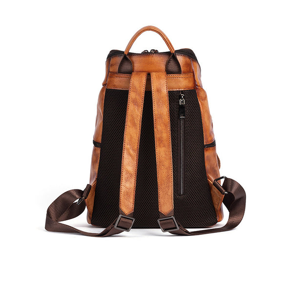 Ladies Leather Rucksack Brown Leather Backpack Bag For Women Handmade