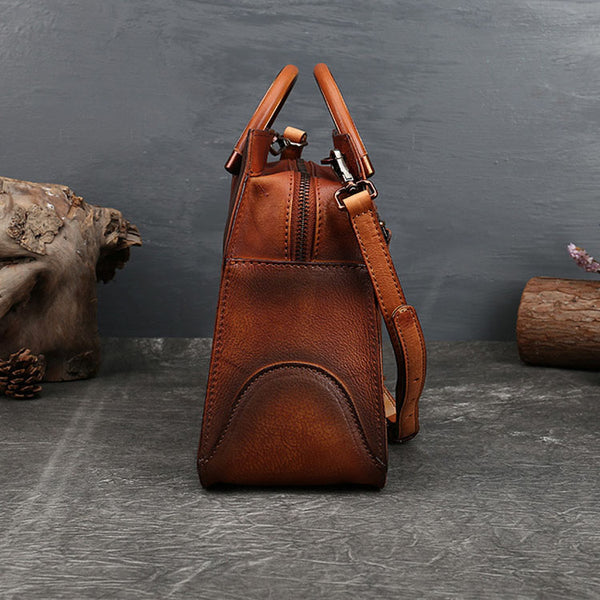 Ladies Lotus Brush OFF Leather Handbags Cross Shoulder Bag For Women Cowhide