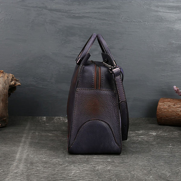 Ladies Lotus Brush OFF Leather Handbags Cross Shoulder Bag For Women Handmade