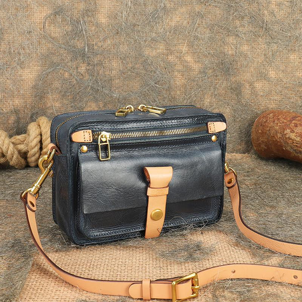 Vintage Leather Over The Shoulder Bag Leather Crossbody Purse For Women