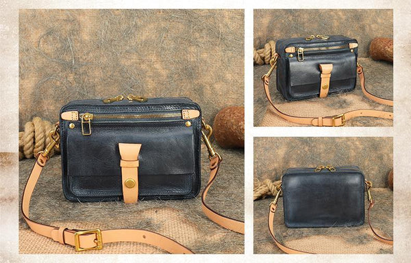 Ladies-Quilted-Leather-Side-Bag-Cross-Shoulder-Bag-Purse-For-Women-Black