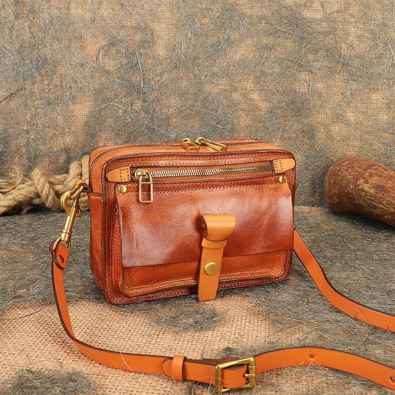 Ladies-Quilted-Leather-Side-Bag-Cross-Shoulder-Bag-Purse-For-Women-Brown